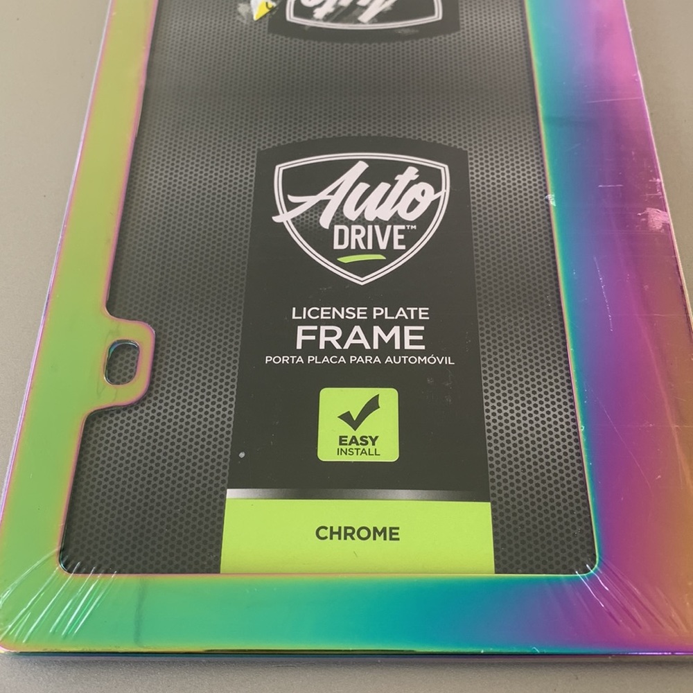 Multi color chrome license plate cover frame. - Picture 2 of 3